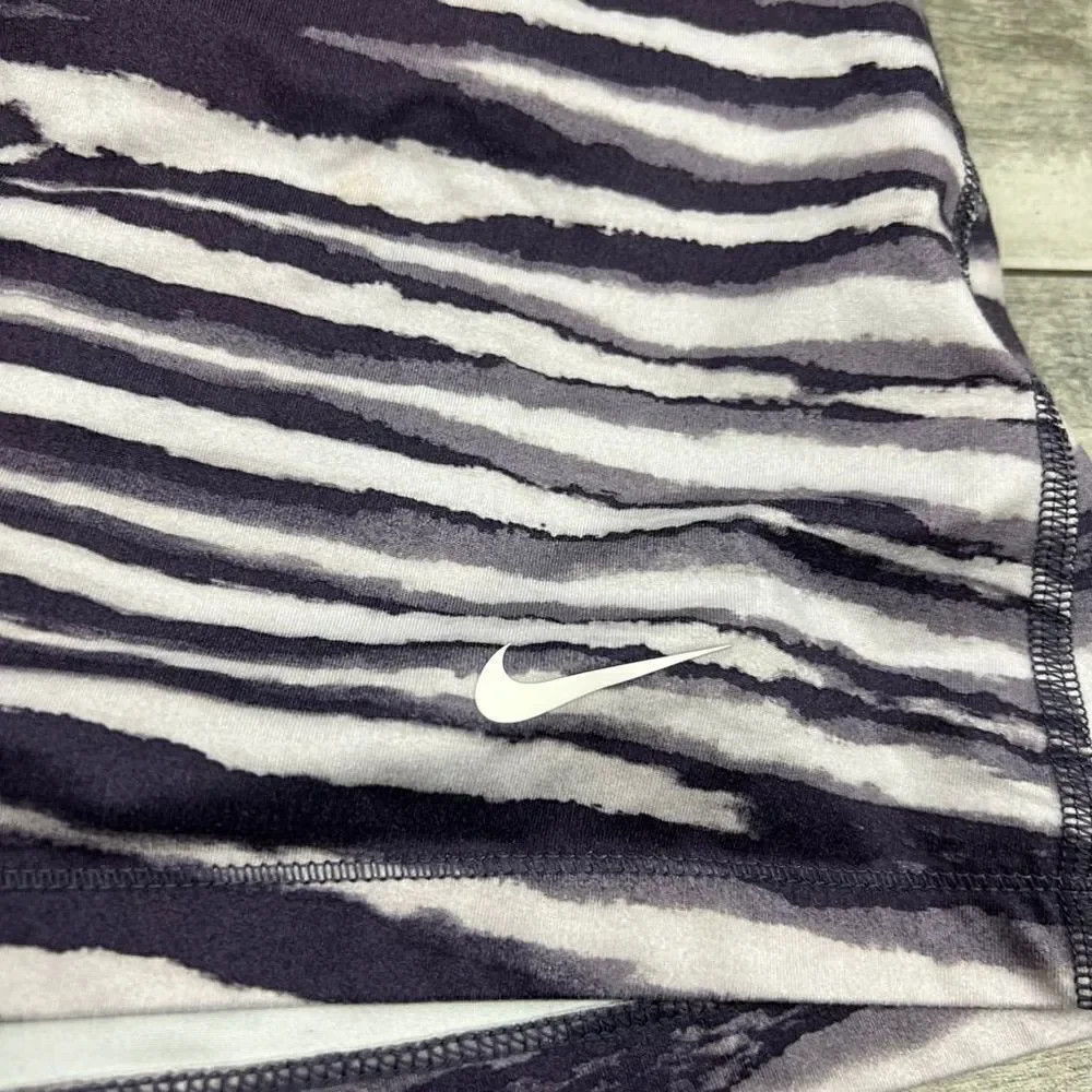 Nike Dri-Fit Zebra Print Racerback‎ Tank Top Size M Gray & Purple